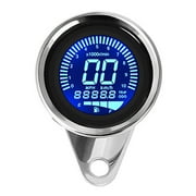ZHIMAO Speedometer Odometer LCD Digital Speedometer Tachometer Gauges Night Light 12V Screen Speed Gauges For 12V All Motorcycles White